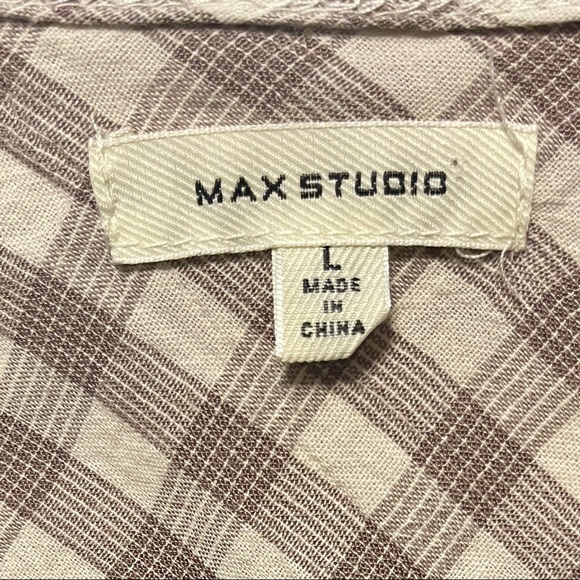 Nordstrom Gingham Waist Flutter Flutter Blouse by Max Studio - Picture 5 of 5